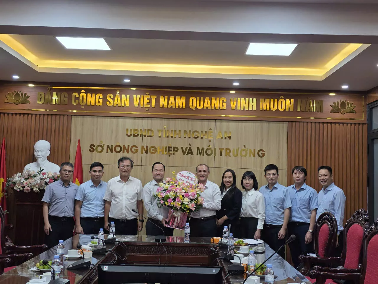 Lãnh đạo Trường Đại học Thủy lợi thăm và làm việc tại Sở Nông nghiệp & Môi trường tỉnh Nghệ An