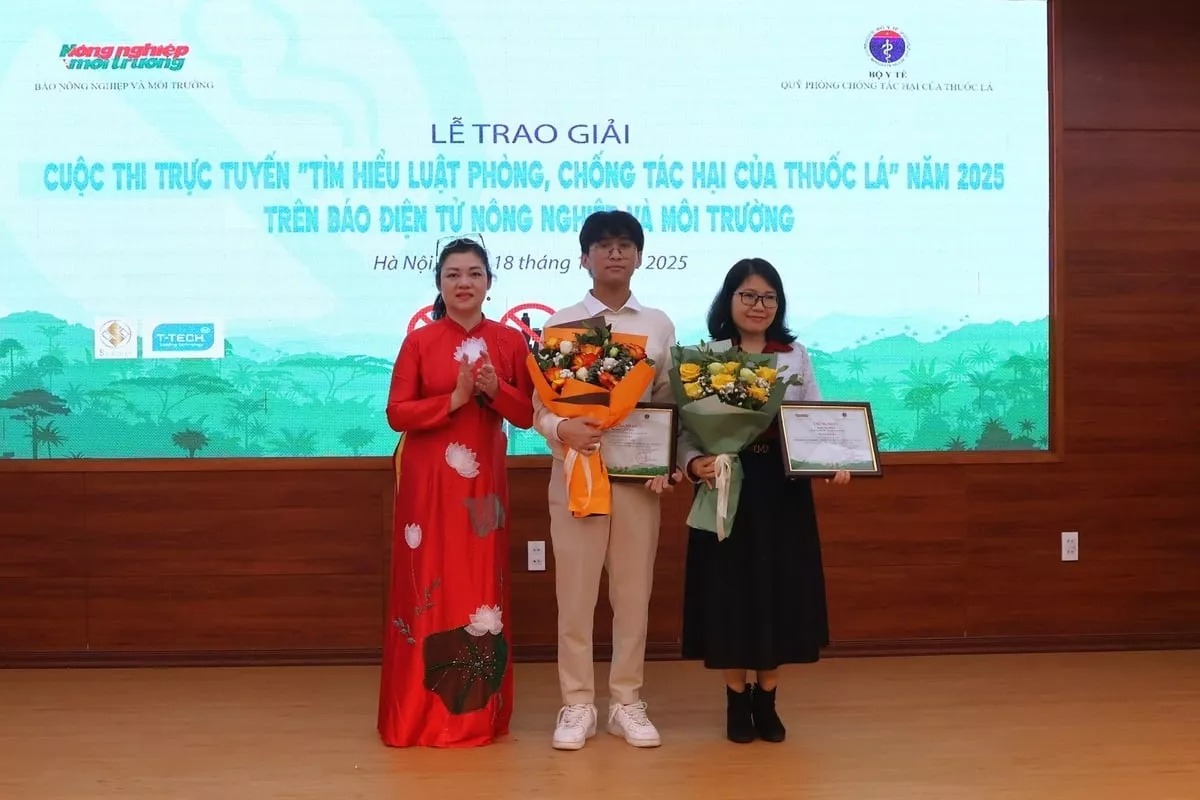 Trường Đại học Thủy lợi giành Giải Nhất ‘Tìm hiểu Luật Phòng, chống tác hại của thuốc lá’ trên Báo Nông nghiệp và Môi trường