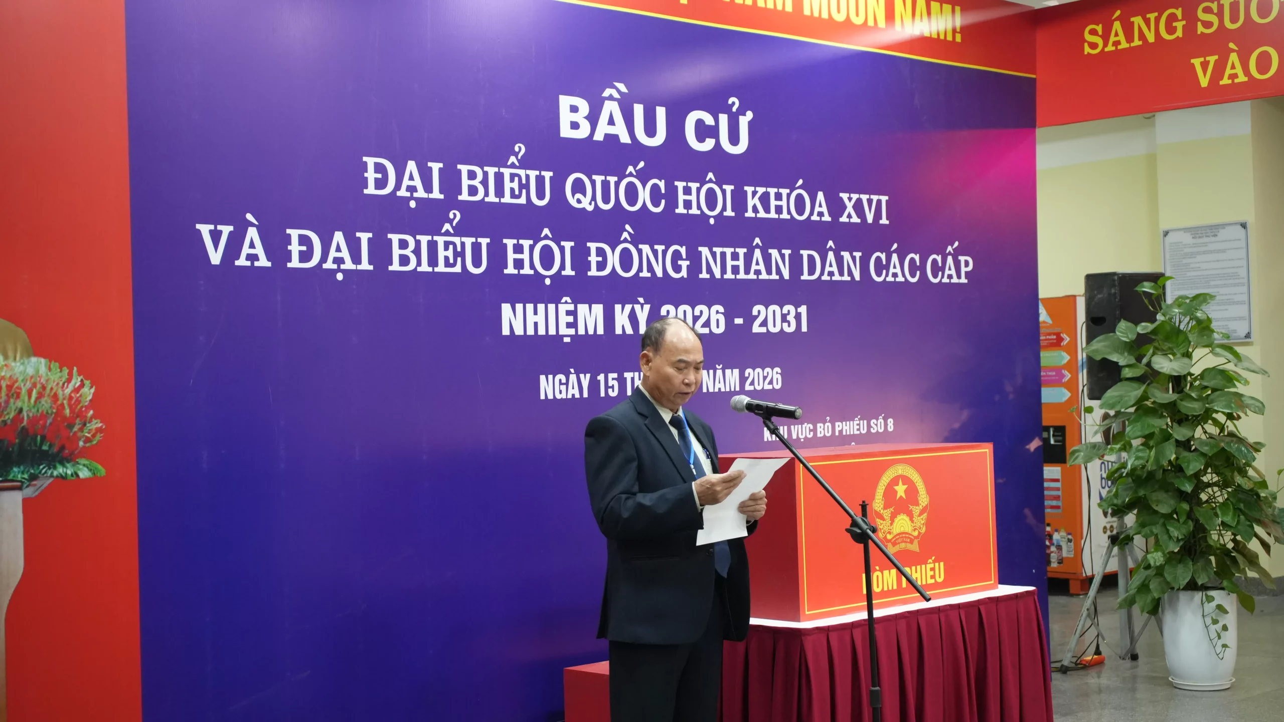 Khai mạc bầu cử đại biểu Quốc hội khóa XVI và đại biểu HĐND các cấp nhiệm kỳ 2026 – 2031 tại khu vực bỏ phiếu Trường Đại học Thủy lợi