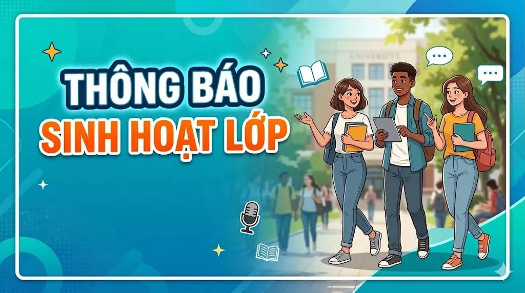 Thông báo thông tin phục vụ sinh hoạt lớp đợt 3 năm học 2025 – 2026