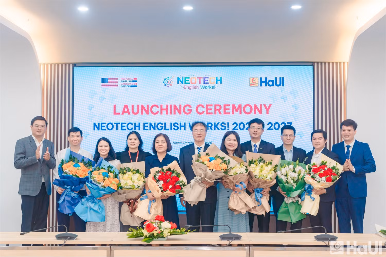 Trường Đại học Thủy lợi tham dự lễ khởi động dự án NeoTECH English Works 2026-2027 tại Đại học Công nghiệp Hà Nội